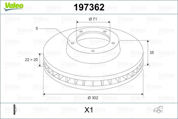 Valeo 197362 - Stabdžių diskas autoreka.lt