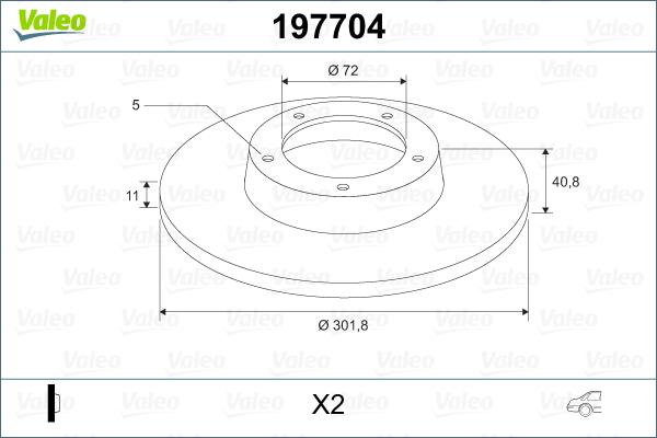 Valeo 197704 - Stabdžių diskas autoreka.lt