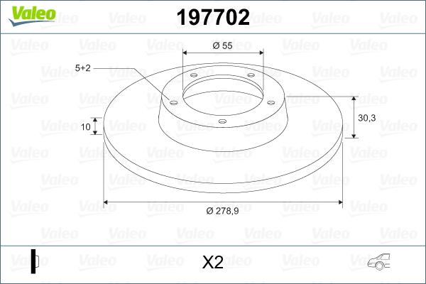 Valeo 197702 - Stabdžių diskas autoreka.lt