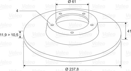 Valeo 186230 - Stabdžių diskas autoreka.lt