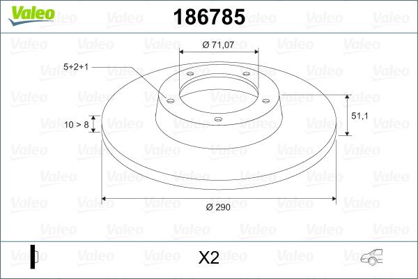 Valeo 186785 - Stabdžių diskas autoreka.lt
