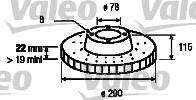 Valeo 187061 - Stabdžių diskas autoreka.lt