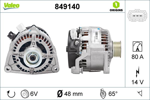 Valeo 849140 - Kintamosios srovės generatorius autoreka.lt