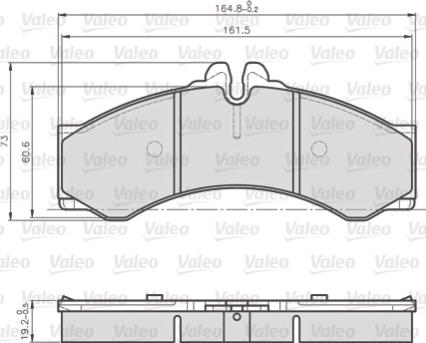 Valeo 872076 - Stabdžių trinkelių rinkinys, diskinis stabdys autoreka.lt