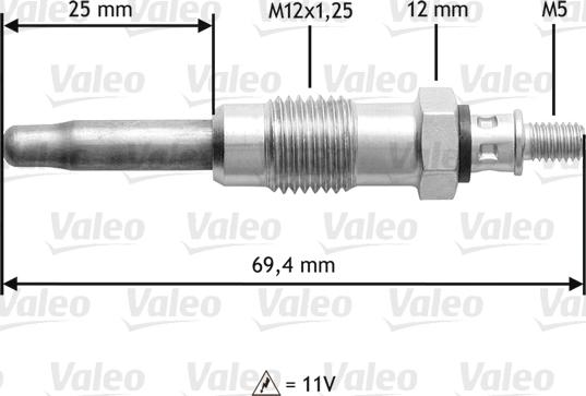 Valeo 345107 - Kaitinimo žvakė autoreka.lt