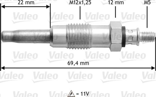 Valeo 345116 - Kaitinimo žvakė autoreka.lt