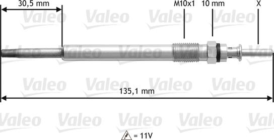 Valeo 345112 - Kaitinimo žvakė autoreka.lt