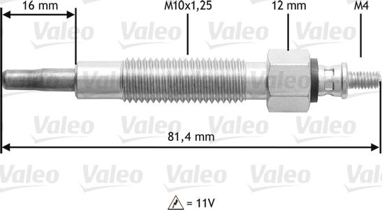 Valeo 345 186 - Kaitinimo žvakė autoreka.lt