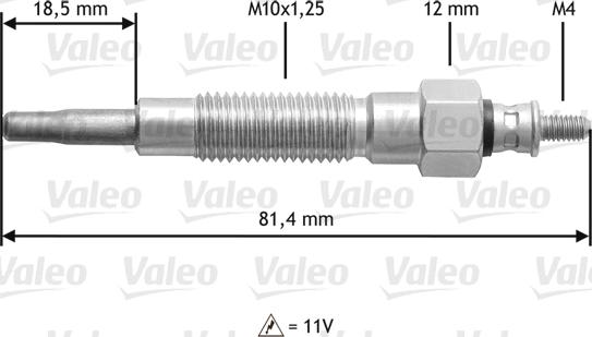 Valeo 345126 - Kaitinimo žvakė autoreka.lt