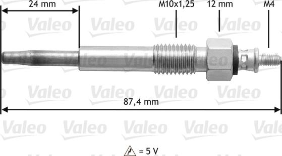 Valeo 345 176 - Kaitinimo žvakė autoreka.lt