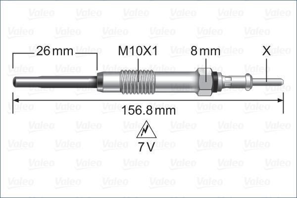 Valeo 345258 - Kaitinimo žvakė autoreka.lt