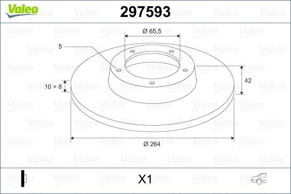 Valeo 297593 - Stabdžių diskas autoreka.lt