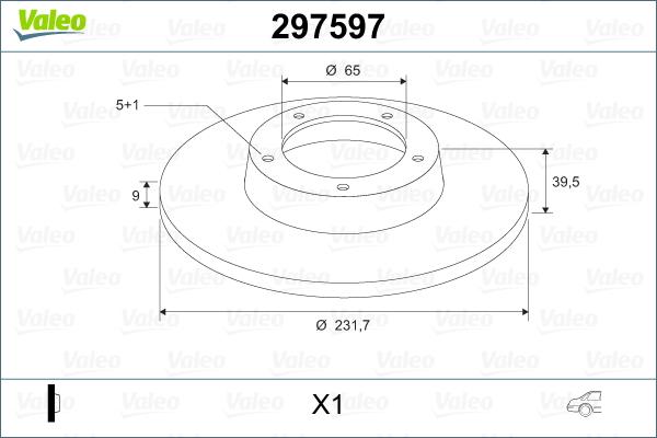 Valeo 297597 - Stabdžių diskas autoreka.lt
