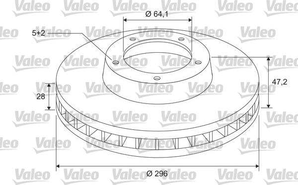 Valeo 297186 - Stabdžių diskas autoreka.lt