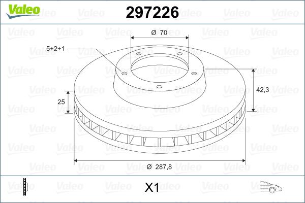 Valeo 297226 - Stabdžių diskas autoreka.lt