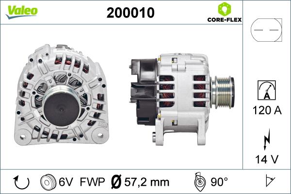 Valeo 200010 - Kintamosios srovės generatorius autoreka.lt