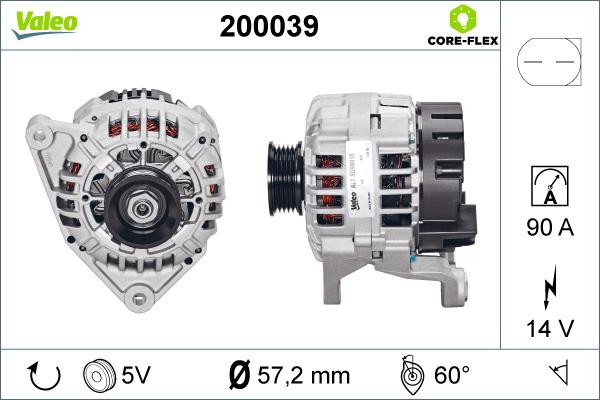 Valeo 200039 - Kintamosios srovės generatorius autoreka.lt