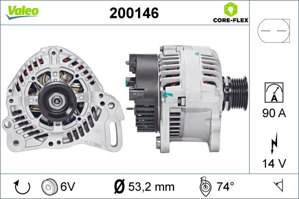 Valeo 200146 - Kintamosios srovės generatorius autoreka.lt