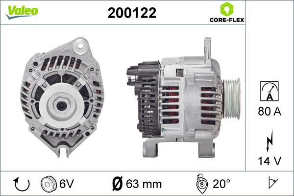 Valeo 200122 - Kintamosios srovės generatorius autoreka.lt