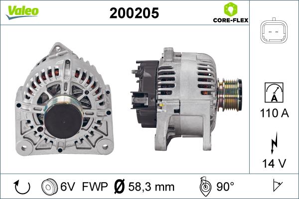 Valeo 200205 - Kintamosios srovės generatorius autoreka.lt