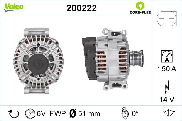 Valeo 200222 - Kintamosios srovės generatorius autoreka.lt