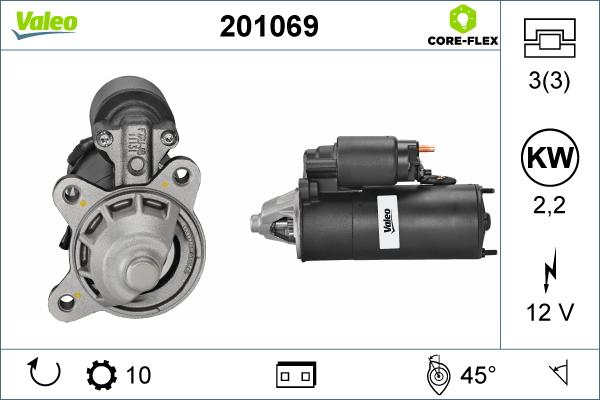 Valeo 201069 - Starteris autoreka.lt