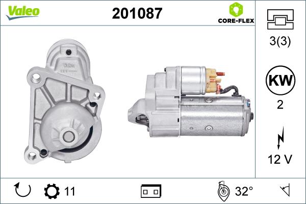 Valeo 201087 - Starteris autoreka.lt