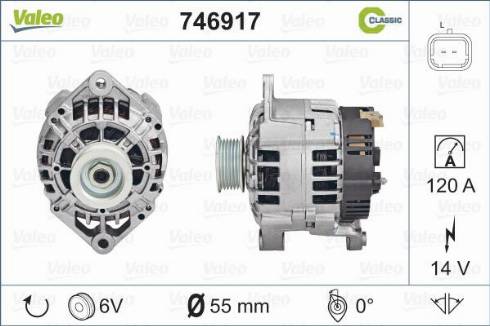 Valeo 746917 - Kintamosios srovės generatorius autoreka.lt