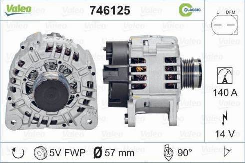 Valeo 746125 - Kintamosios srovės generatorius autoreka.lt