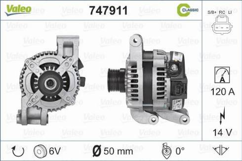 Valeo 747911 - Kintamosios srovės generatorius autoreka.lt