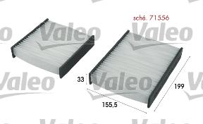 Valeo 715556 - Filtras, salono oras autoreka.lt