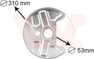 Van Wezel 5994372 - Apsauginis skydas, stabdžių diskas autoreka.lt