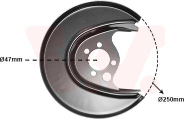Van Wezel 5824374 - Apsauginis skydas, stabdžių diskas autoreka.lt