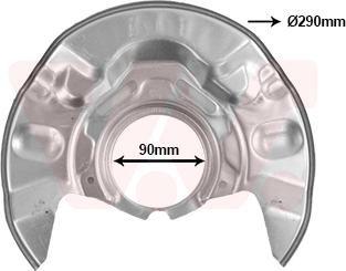 Van Wezel 5393372 - Apsauginis skydas, stabdžių diskas autoreka.lt