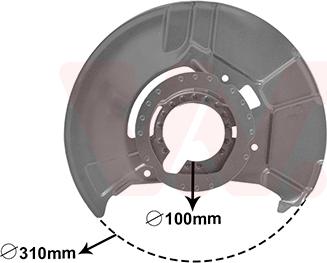 Van Wezel 0640372 - Apsauginis skydas, stabdžių diskas autoreka.lt