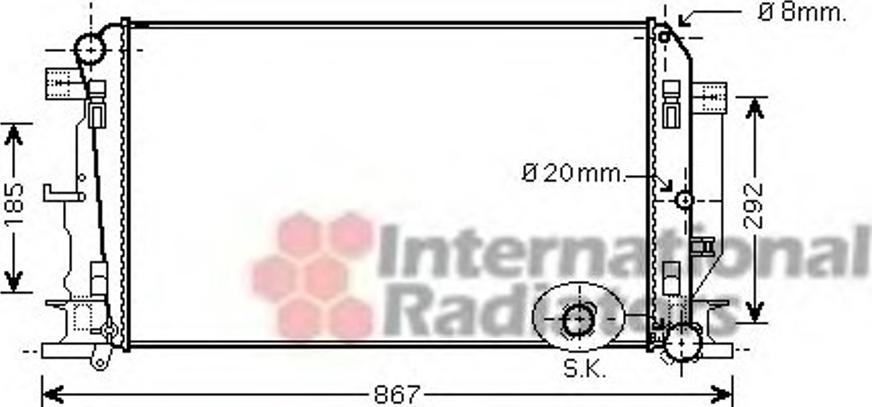 Van Wezel 30002402 - Radiatorius, variklio aušinimas autoreka.lt