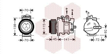 Van Wezel 3000K439 - Kompresorius, oro kondicionierius autoreka.lt