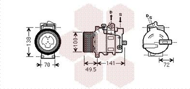 Van Wezel 3000K476 - Kompresorius, oro kondicionierius autoreka.lt