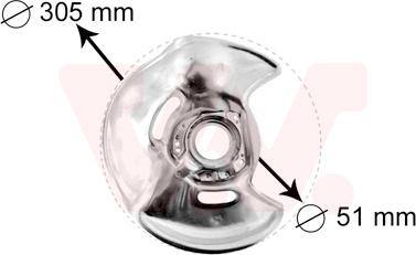 Van Wezel 3024372 - Apsauginis skydas, stabdžių diskas autoreka.lt