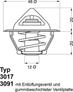 WAHLER 3017.92D50 - Termostatas, aušinimo skystis autoreka.lt