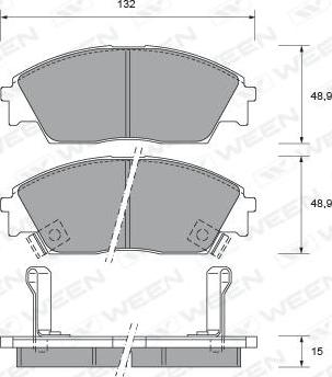 Valeo 551730 - Stabdžių trinkelių rinkinys, diskinis stabdys autoreka.lt