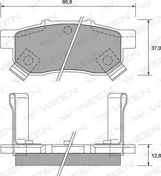 Magneti Marelli 363702161123 - Stabdžių trinkelių rinkinys, diskinis stabdys autoreka.lt