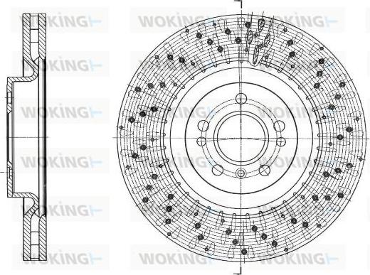 Woking D61750.10 - Stabdžių diskas autoreka.lt