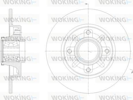 Woking D62137.00 - Stabdžių diskas autoreka.lt