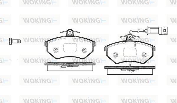 Woking P0343.42 - Stabdžių trinkelių rinkinys, diskinis stabdys autoreka.lt