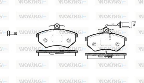 Woking P0343.52 - Stabdžių trinkelių rinkinys, diskinis stabdys autoreka.lt