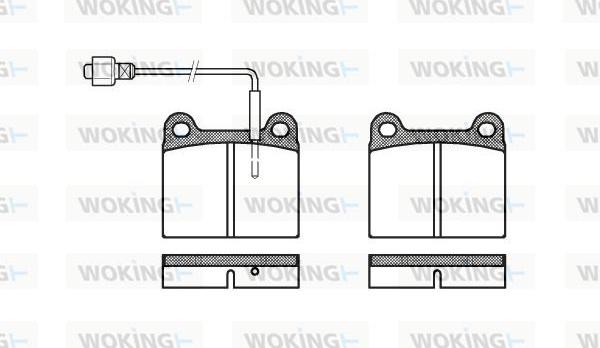 Woking P1063.02 - Stabdžių trinkelių rinkinys, diskinis stabdys autoreka.lt