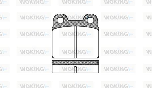 Woking P1073.00 - Stabdžių trinkelių rinkinys, diskinis stabdys autoreka.lt