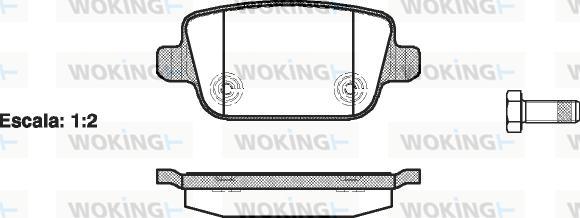 Woking P13563.00 - Stabdžių trinkelių rinkinys, diskinis stabdys autoreka.lt