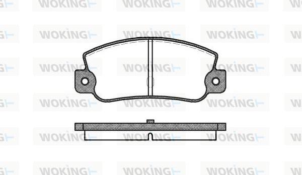 Woking P1253.30 - Stabdžių trinkelių rinkinys, diskinis stabdys autoreka.lt